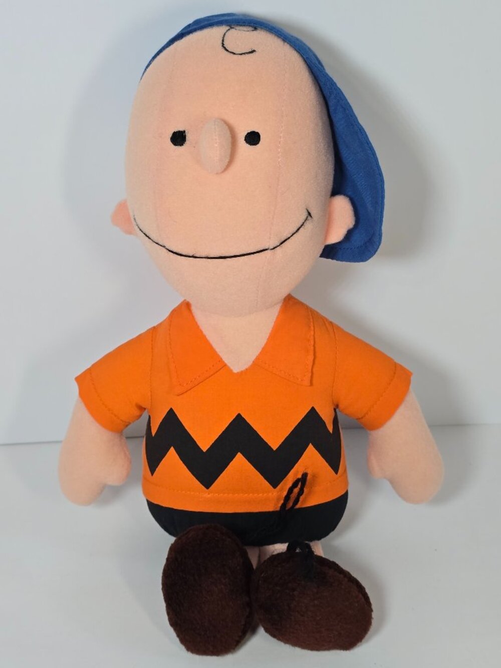 Vintage Charlie Brown Peanuts Plush Doll 13" & Hat 1966 United Feature Syndicate